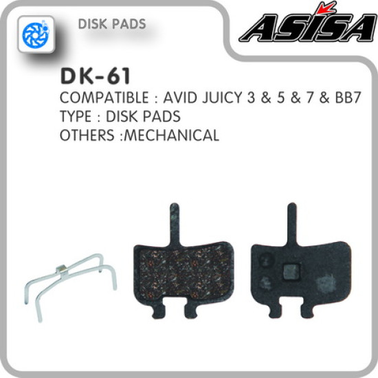 ASISA DK-61 DISC BRAKE PADS