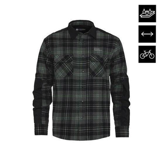 SHIRT HORSEFEATHERS PROM TECHNICAL BIKE SHIRT - BLACK/ICEBERG GREEN