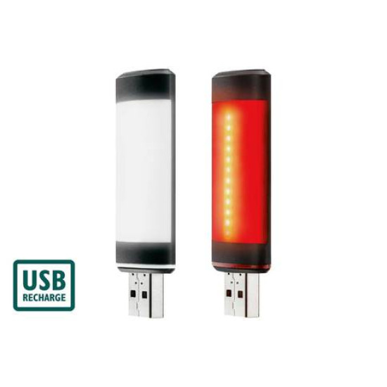 ΦΩΣ ΠΟΔΗΛΑΤΟΥ Fabric Lumacell set (USB front + USB rear light,30/20 Lumen)