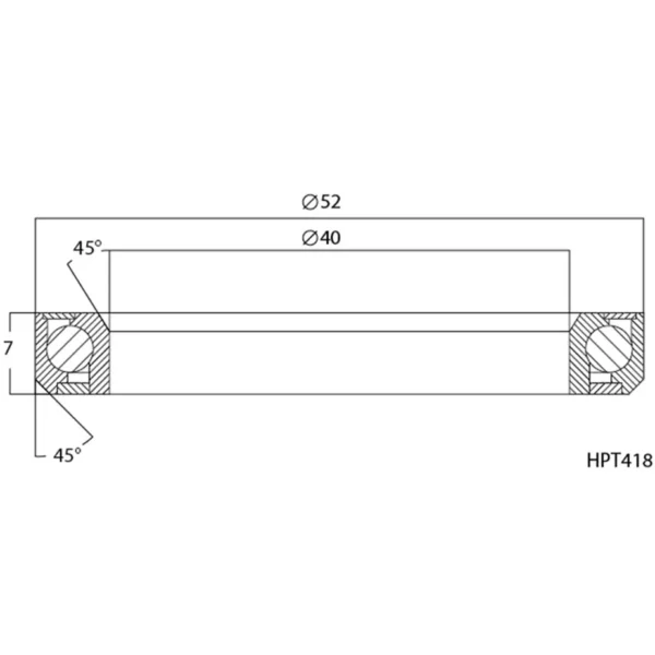 M Part Elite Headset R413 Bearing (40x52x7 45x45) - Image 2