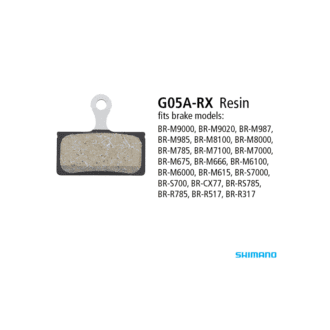 SHIMANO G05A-RX RESIN DISC BRAKE PADS
