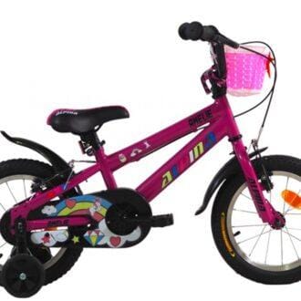 Ποδήλατο παιδικό Alpina 16'' Amelie μωβ με βοηθητικές και v-brake